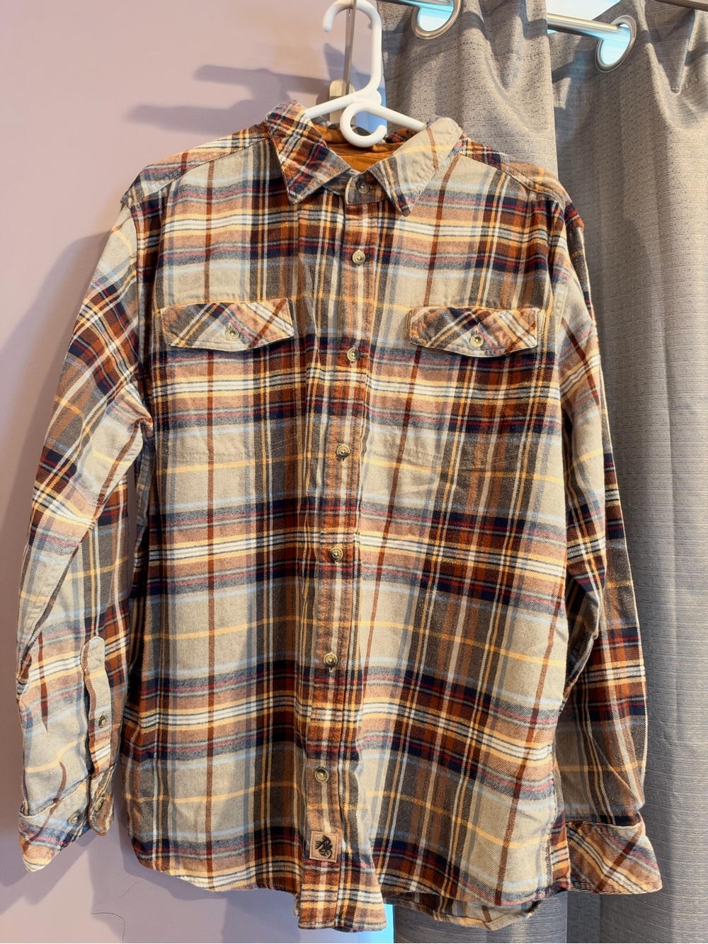 Legendary Whitetails Plaid Button-Down Shirt - Cream, Brown, Tan